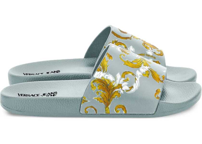 Sandale Versace Jeans Couture Slide Sandal With Logo WHITE Femei (BM 17550598) 1