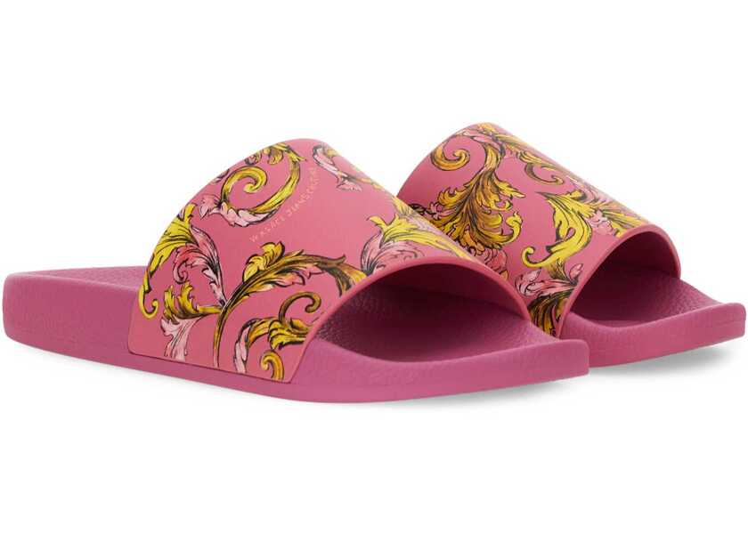 Sandale Versace Jeans Couture Slide Sandal With Logo PINK Femei (BM 17550616) 2