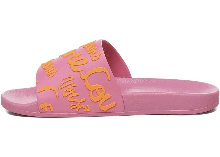 Sandale Versace Jeans Couture Slide Sandal With Logo PINK Femei (BM 17550658) 4