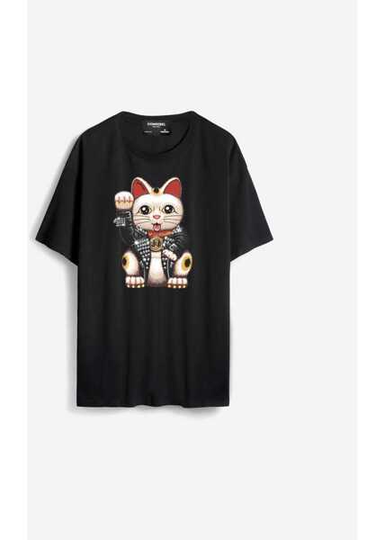 Tricouri DOMREBEL Lucky-Box-T Lucky Czarny Femei (BM 17551682) 6