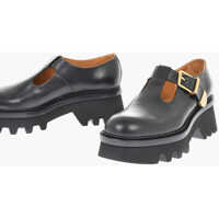 Balerini casual Leather Mary Janes With Tank Sole Femei