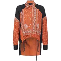 Geci Pinko Red And Black 'Clocks' Jacket With Motifs Femei