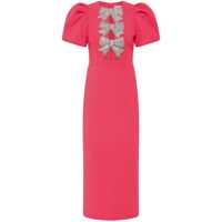 Rochii Rebecca Vallance Red 'Posey' Midi Dress With Bows Femei