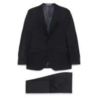 Costume Corneliani Navy Blue Virgin Wool Single Breasted Suit Barbati