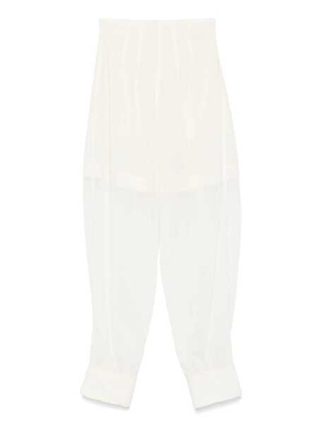 Pantaloni casual Philosophy Philosophy Di Lorenzo Serafini Casual And Cargo Trousers In White Wool WHITE Femei (BM 17554305) 2