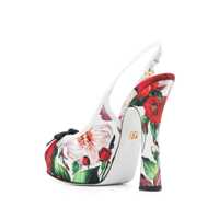 Pantofi cu toc Dolce & Gabbana Dama - Pantofi cu toc Dolce & Gabbana Dolce & Gabbana Flower Print Satin Pumps WHITE Femei (BM 17554752) - B-mall.ro