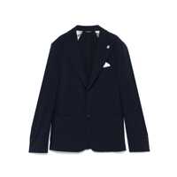 Sacouri Daniele Alessandrini Elegant Navy Blue Cotton Blazer Barbati