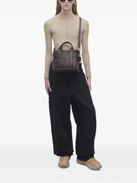 Genti de mana Marc Jacobs Marc Jacobs The Leather Small Tote Handbag BROWN Femei (BM 17555508) 3