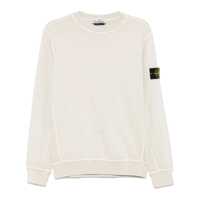 Pulovere Stone Island Beige Cotton Sweatshirt With Logo Barbati