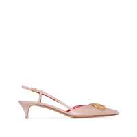 Pantofi cu toc Valentino Garavani Vlogo Signature Leather Slingback Pumps Femei