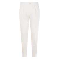 Pantaloni Incotex White Cotton Pants Barbati