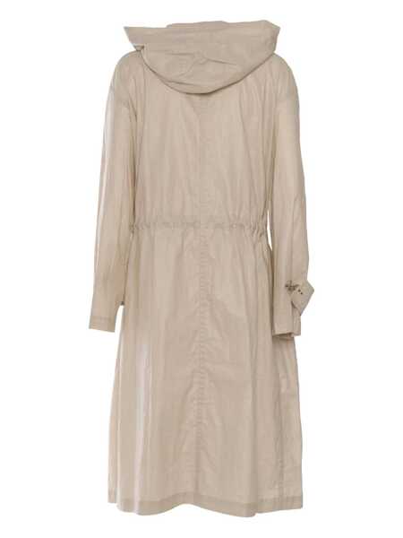 Geci Parka Fay HOODED LONG PARKA COAT Beige Femei (BM 17557404) 2