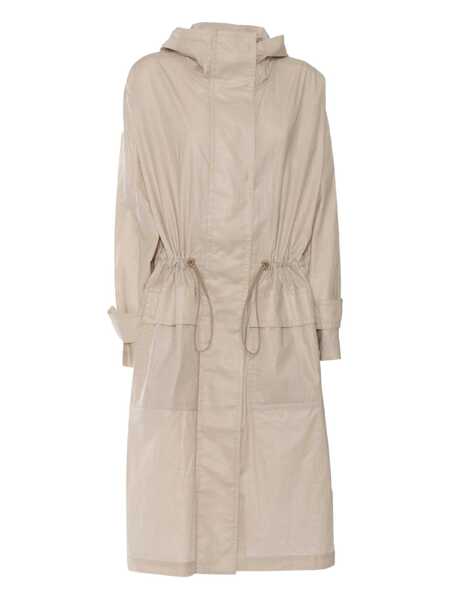 Geci Parka Fay HOODED LONG PARKA COAT Beige Femei (BM 17557404) 1