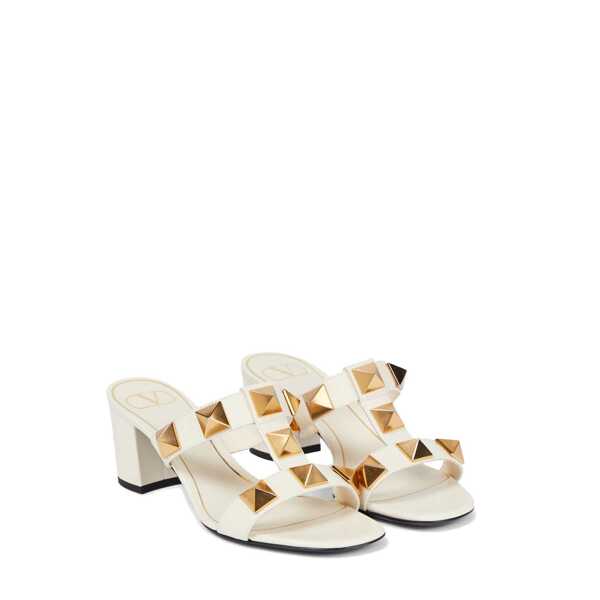 Sandale Valentino Garavani Valentino Garavani Roman Stud Leather Sandals White Femei (BM 17557629) 2