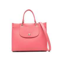 Genti de mana 'Small Cabas' Pink Handbag With Embossed Logo On The Front And Adjustable And Removable Shoulder Strap In Leather Woman Femei