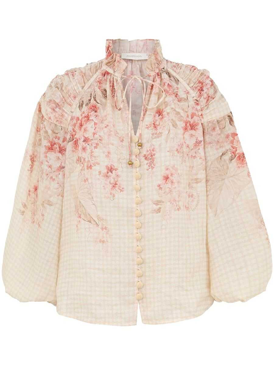Bluze ZIMMERMANN Zimmermann Printed Blouse WHITE Femei (BM 17560641) 2