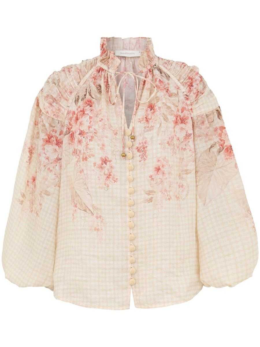 Bluze ZIMMERMANN Zimmermann Printed Blouse WHITE Femei (BM 17560641) 3