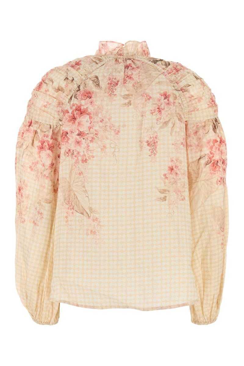 Bluze ZIMMERMANN Zimmermann Printed Blouse WHITE Femei (BM 17560641) 5