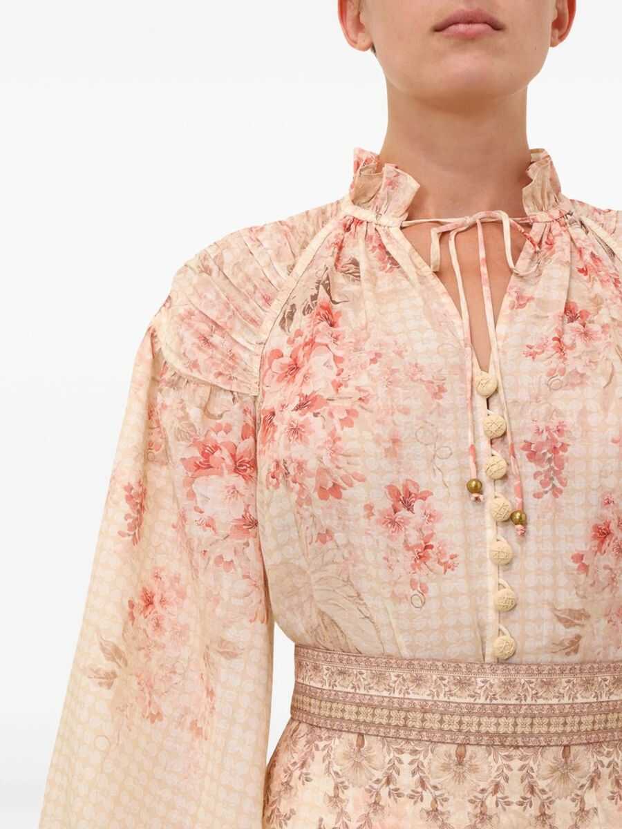 Bluze ZIMMERMANN Zimmermann Printed Blouse WHITE Femei (BM 17560641) 7