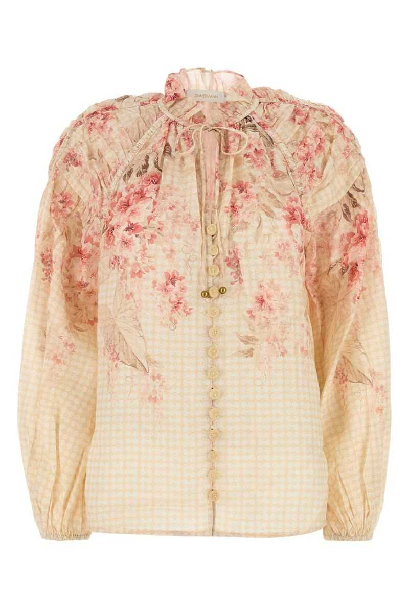 Bluze ZIMMERMANN Zimmermann Printed Blouse WHITE Femei (BM 17560641) 1