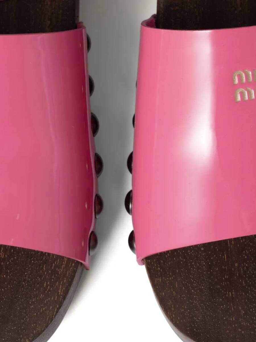 Sandale Miu Miu Miu Miu Patent Leather Clogs BEGONIA Femei (BM 17561034) 5