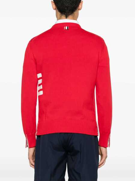 Pulovere Thom Browne Thom Browne 4-Stripe Detail Sweater BLUE Barbati (BM 17562147) 4