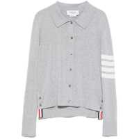 Tricouri Polo Thom Browne Jersey Polo With 4 Bar Stripe Detail Femei