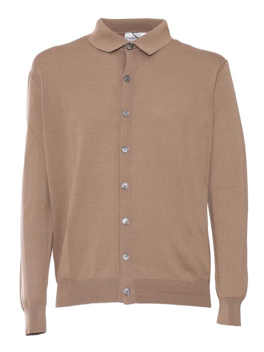 Cardigane SETTE FILI CASHMERE Sette Fili Cashmere Cardigan BROWN Barbati (BM 17562174) 1