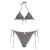 Venuja Grey Bikini With Triangle Design And All-Over Stud Decorations In Tech Fabric Womsn GREY