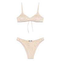 Costume de baie Beige Sequin Bikini In Tech Fabrich Stretch Woman Femei