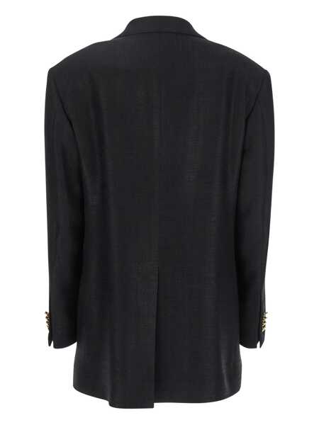 Geci Tagliatore Black Jacket With Pointed Lapels And Front Pockets In Viscose Blend Woman Black Femei (BM 17563476) 2