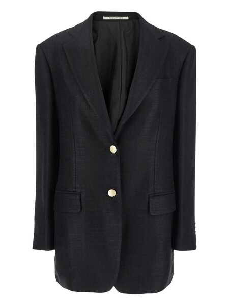 Geci Tagliatore Black Jacket With Pointed Lapels And Front Pockets In Viscose Blend Woman Black Femei (BM 17563476) 1