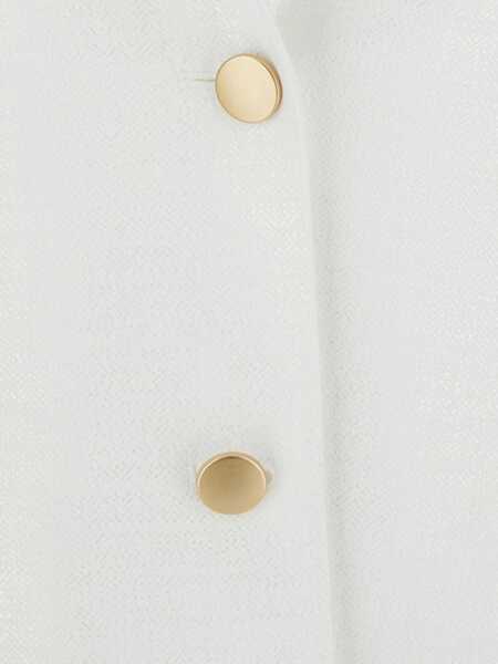 Geci Tagliatore White Jacket With Pointed Lapels And Front Pockets In Viscose Blend Woman WHITE Femei (BM 17563479) 3