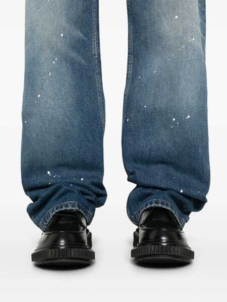 Blugi A.P.C. Blue Five-Pocket Jeans With All-Over Paint Effect In Cotton Man BLUE Barbati (BM 17563581) 5