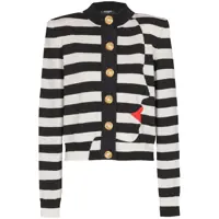 Cardigane Balmain Buttoned Face Mariniere Knit Cardigan Clothing Femei