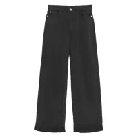 Blugi Emporio Armani Linen Blend Wide-Leg Jeans Femei
