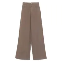 Blugi Emporio Armani Wide-Leg Linen Trousers Femei