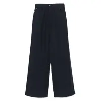 Blugi Emporio Armani Wide-Leg Linen Trousers Femei