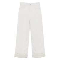 Blugi Emporio Armani Linen Blend Wide-Leg Jeans Femei