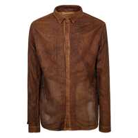 Camasi Giorgio Brato Perforated Fit Veg Leather Shirt Clothing Barbati