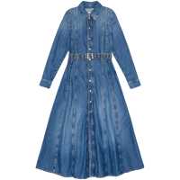 Rochii Ganni Maxi Denim Dress Femei
