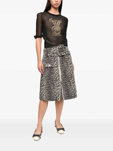 Pulovere Ganni Ganni Bunny Crewneck Top Black Femei (BM 17565522) 2