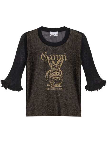 Pulovere Ganni Ganni Bunny Crewneck Top Black Femei (BM 17565522) 1