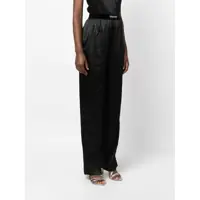 Pantaloni casual Tom Ford Dama - Pantaloni casual Tom Ford Black Loose Pants With Logo In Stretch Silk Woman Tom Ford Black Femei (BM 17566968) - B-mall.ro