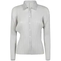 Camasi Pleats Please Issey Miyake Basics Classic Shirt Clothing Femei