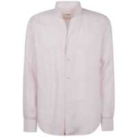 Camasi Tintoria Mattei Guru High Neck Linen Shirt Clothing Barbati