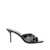Paris Texas Black Mule With Mesh Design And Stiletto Heel In Leather Woman Black