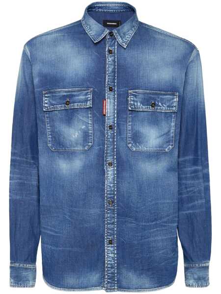 Camasi DSQUARED2 DSQUARED2 Shirts Navy Barbati (BM 17567541) 1
