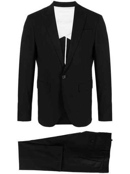Costume DSQUARED2 DSQUARED2 Virgin Wool Two-Piece Suit Black Barbati (BM 17567604) 1