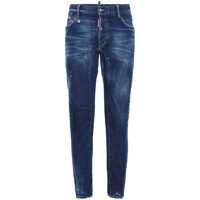 Blugi DSQUARED2 Blue Five-Pocket Skinny Jeans With Lived Effect In Denim Man